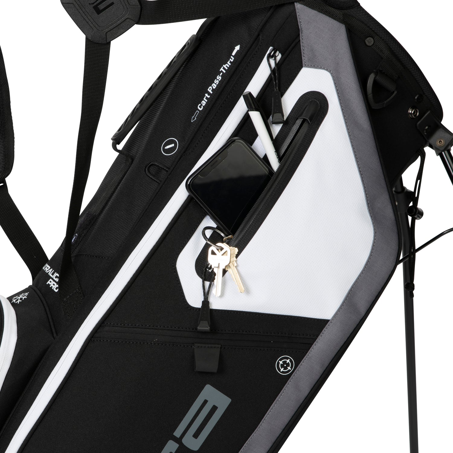 New Cobra Mercedes Benz Ultradry Pro Cart Golf Bag Black 15-Way